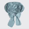 Kitsch Adjustable Oversized Satin Bonnet HazeBlue Fashion