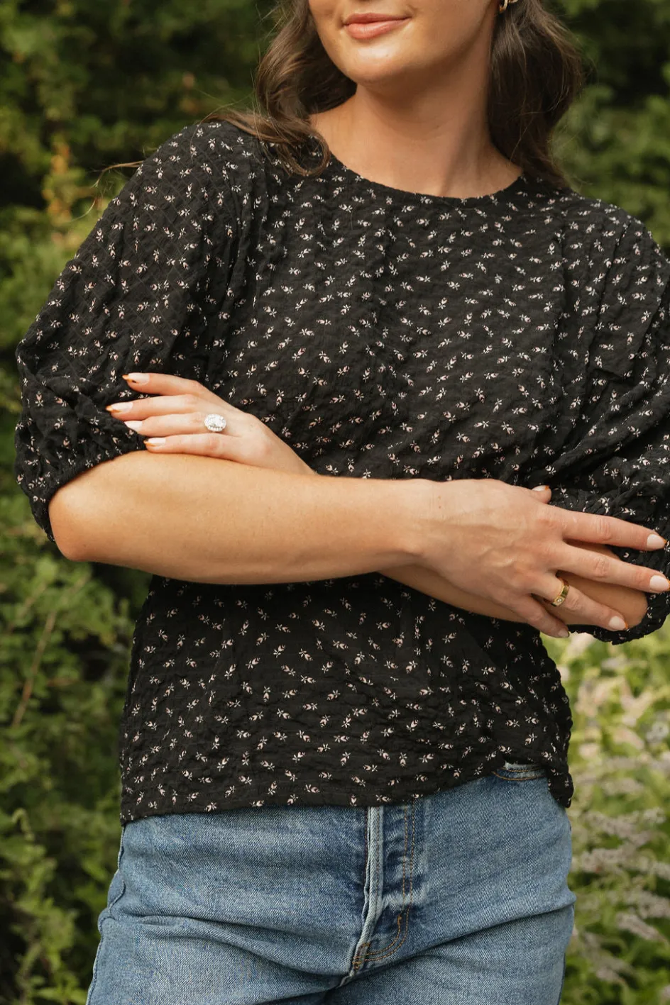 Dongguan Huoyoung Apparel Co Adrianne Top-Black Floral Best