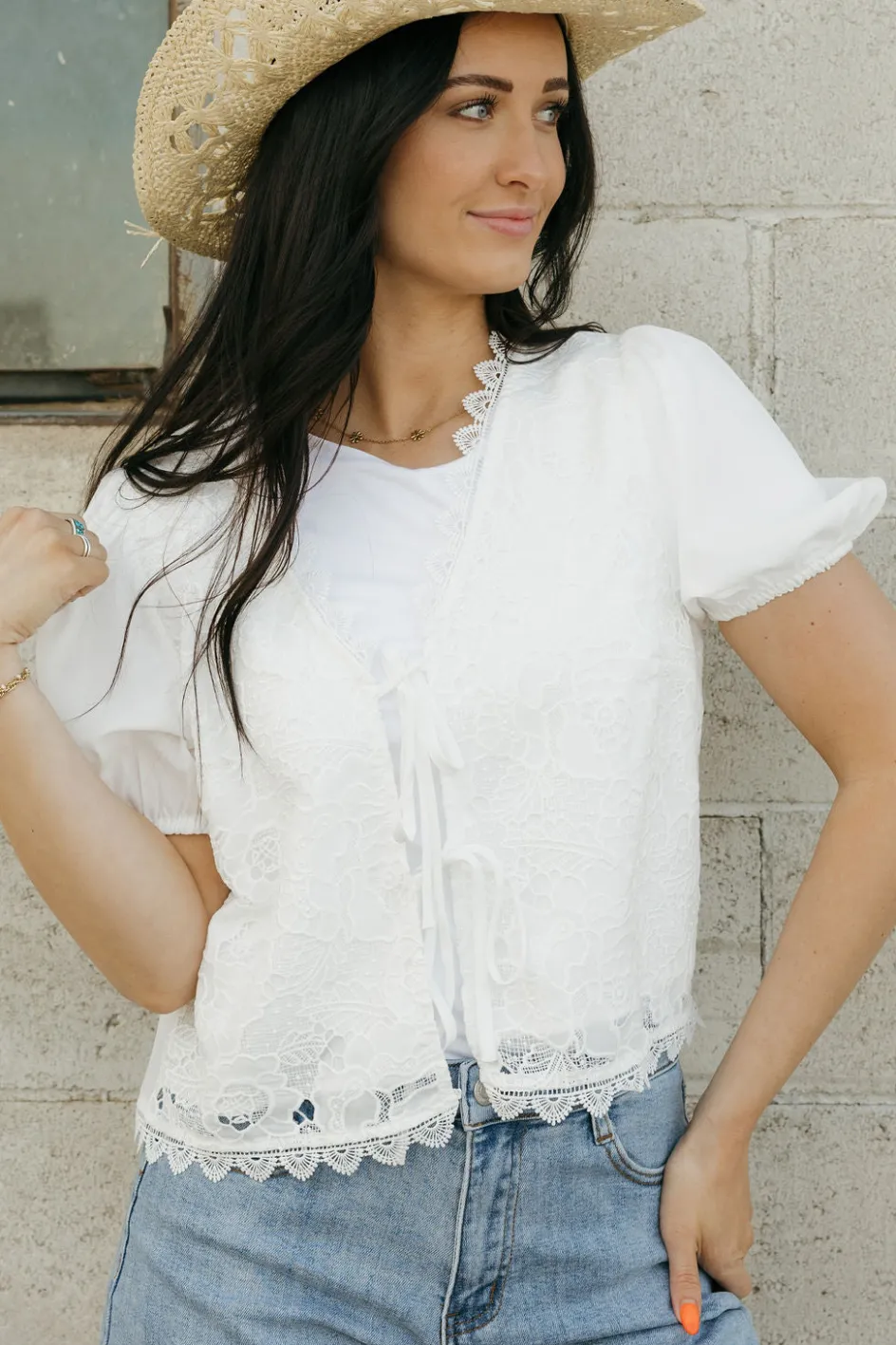 So Me Alaina Top-Off White New