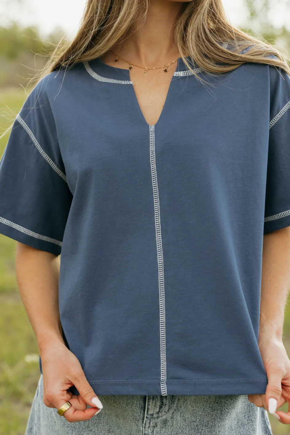Dongguan Huoyoung Apparel Co Alyssa Top-Navy Blue Best