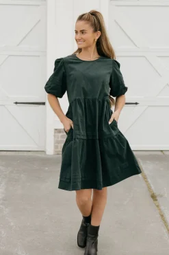 Dongguan Huoyoung Apparel Co Ames Dress-Forest Green Clearance