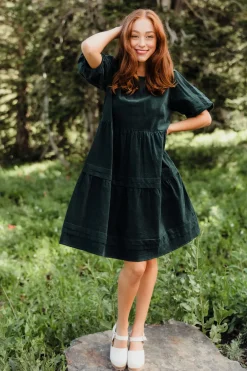 Dongguan Huoyoung Apparel Co Ames Dress-Forest Green Clearance