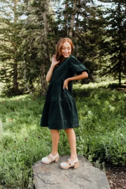 Dongguan Huoyoung Apparel Co Ames Dress-Forest Green Clearance