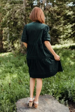 Dongguan Huoyoung Apparel Co Ames Dress-Forest Green Clearance