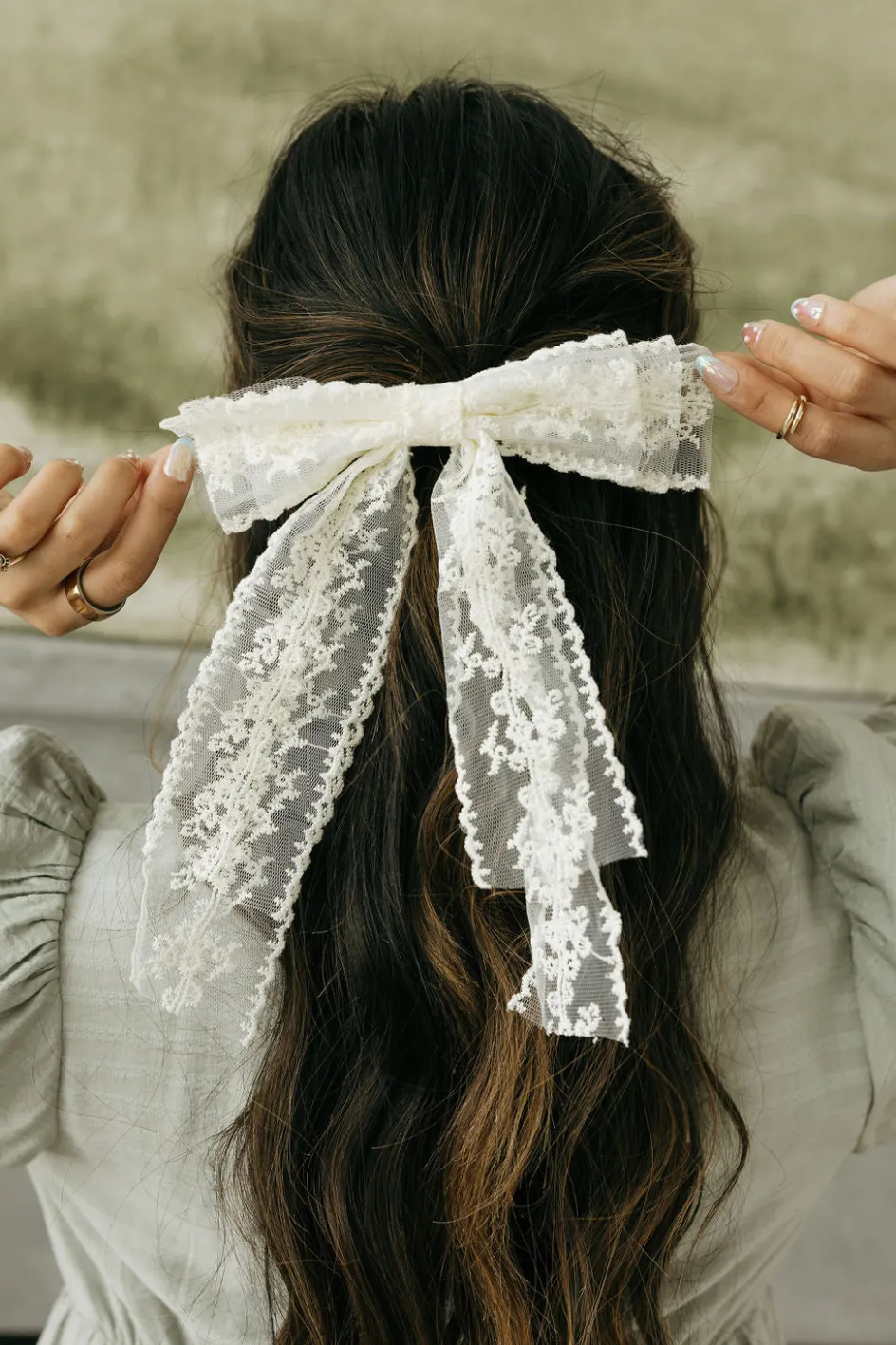Ali Express Angela Hair Bow Cream Hot