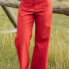 GIGIO Anthem Pants- Red Fashion