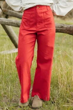 GIGIO Anthem Pants- Red Fashion