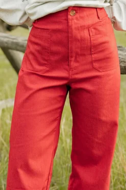 GIGIO Anthem Pants- Red Fashion