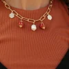 Wall to Wall Anya Charm Necklace Red Discount