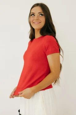 Tea N Rose Ashton Top- Red Sale