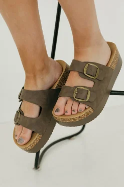Shoe La La Avril Sandals-Mocha Outlet