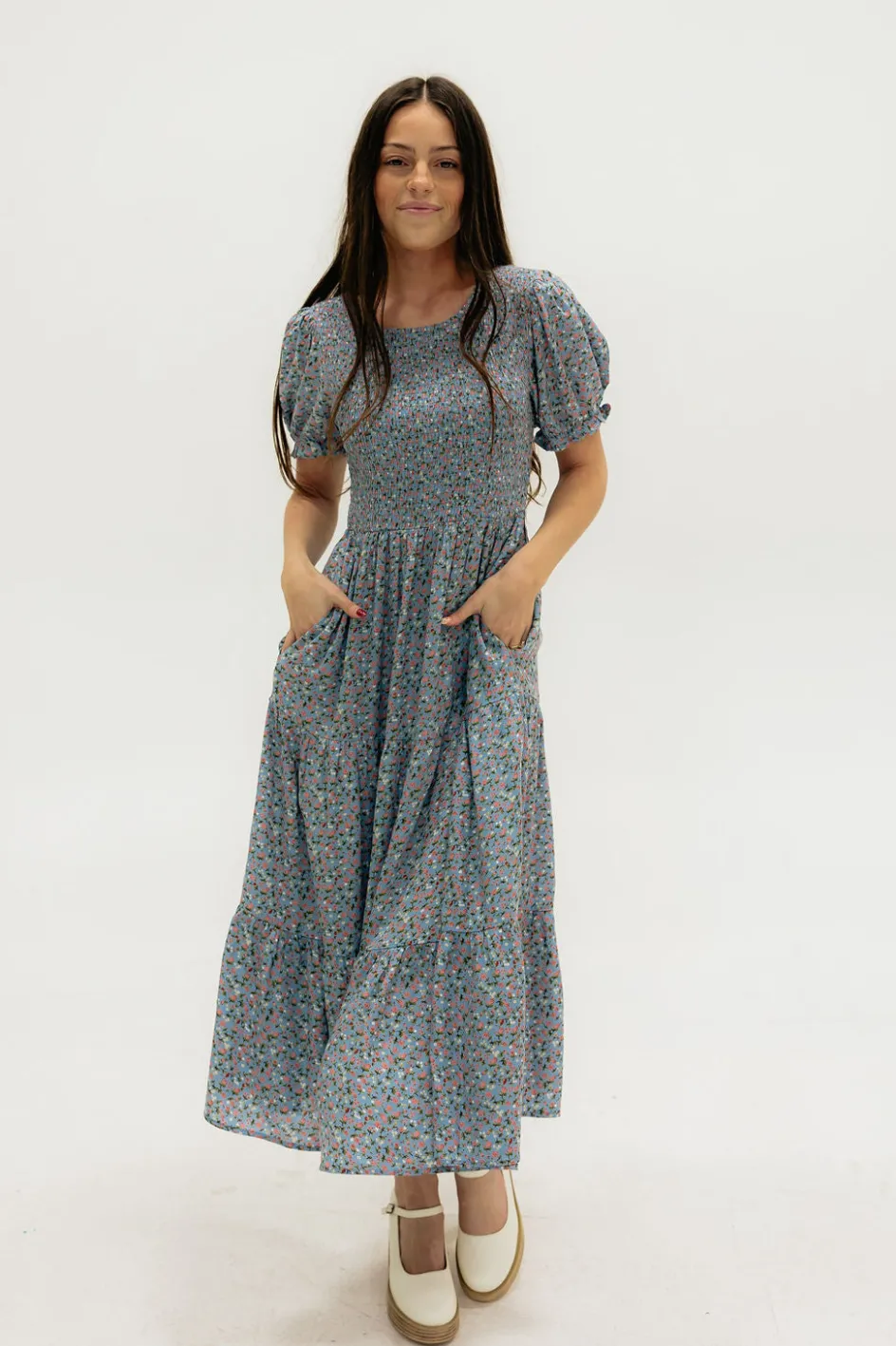 Elloh Baylor Dress- Blue Outlet