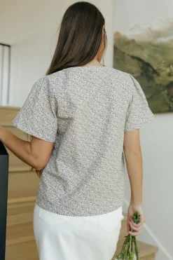 Dongguan Huoyoung Apparel Co Beverly Top-Natural Floral Neutral Best