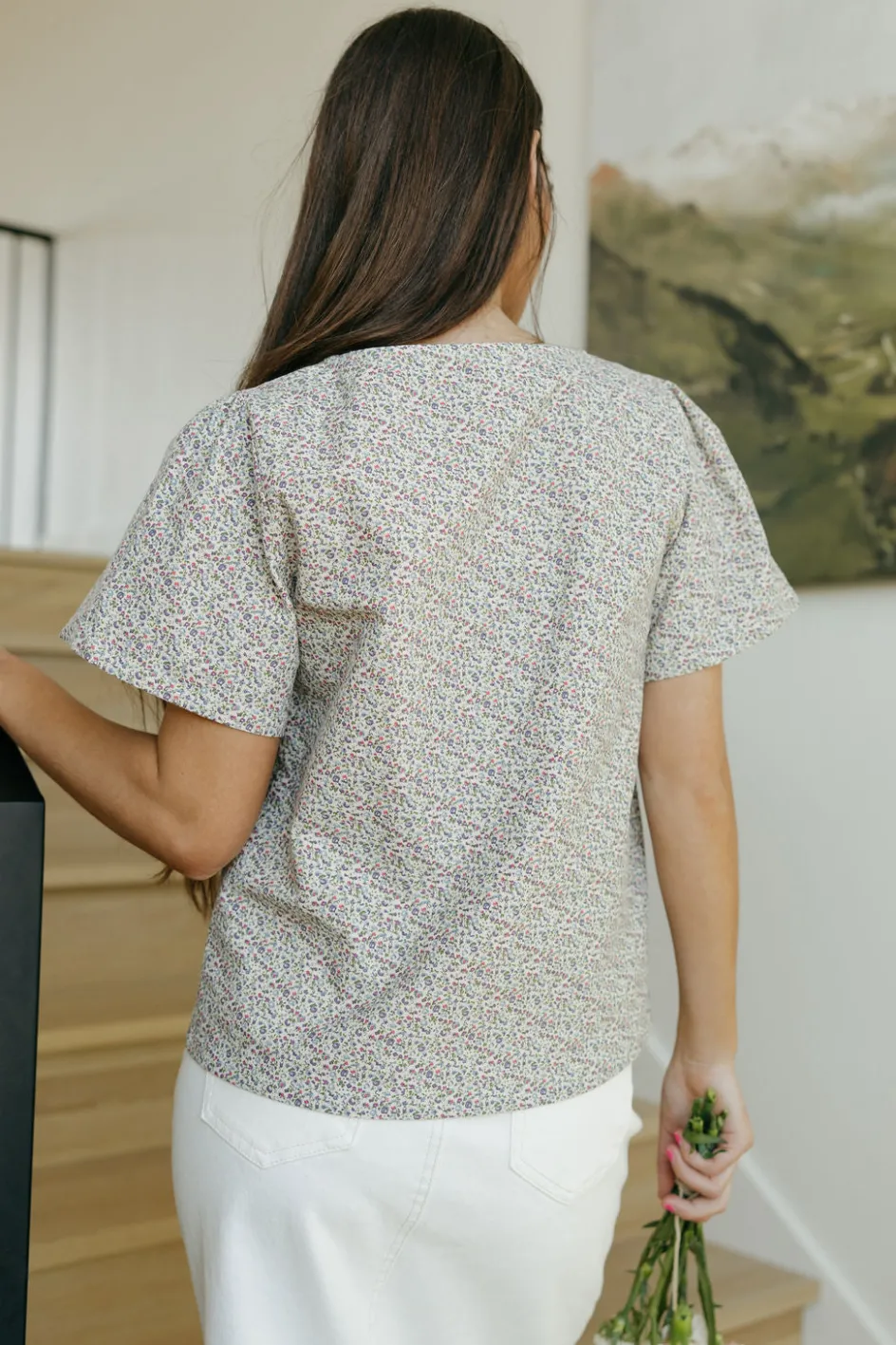 Dongguan Huoyoung Apparel Co Beverly Top-Natural Floral Neutral Best