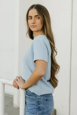 Dongguan Huoyoung Apparel Co Boone Top-Baby Blue Fashion