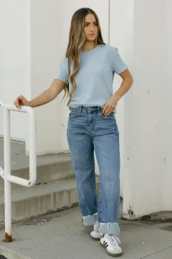 Dongguan Huoyoung Apparel Co Boone Top-Baby Blue Fashion