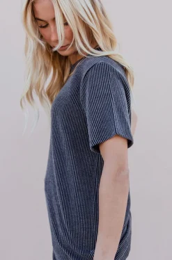 Tres Bien Boone Top-Charcoal Black New