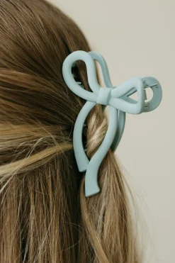 Ali Express Bow Claw Clip- Aqua Fashion