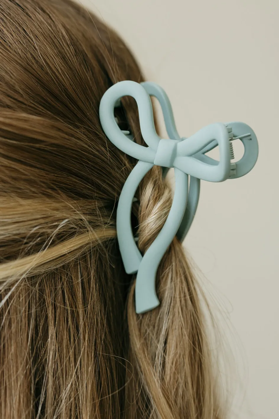 Ali Express Bow Claw Clip- Aqua Fashion