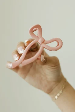 Ali Express Bow Claw Clip- Rose Hot