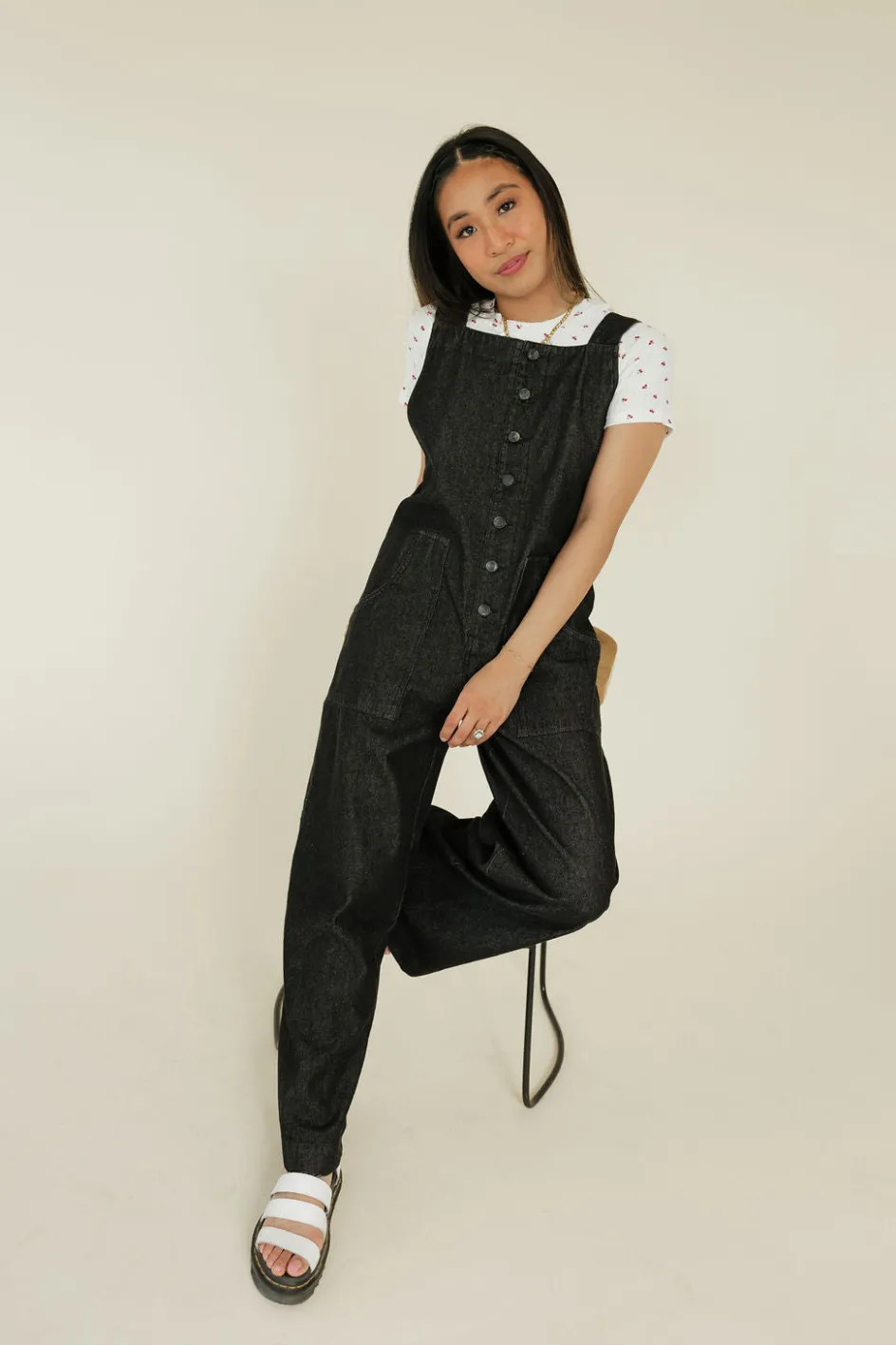 Sweet Lovely by Jen Bradford Overalls-Vintage Black New