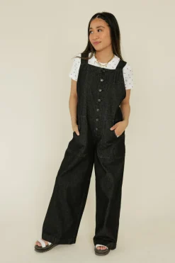 Sweet Lovely by Jen Bradford Overalls-Vintage Black New