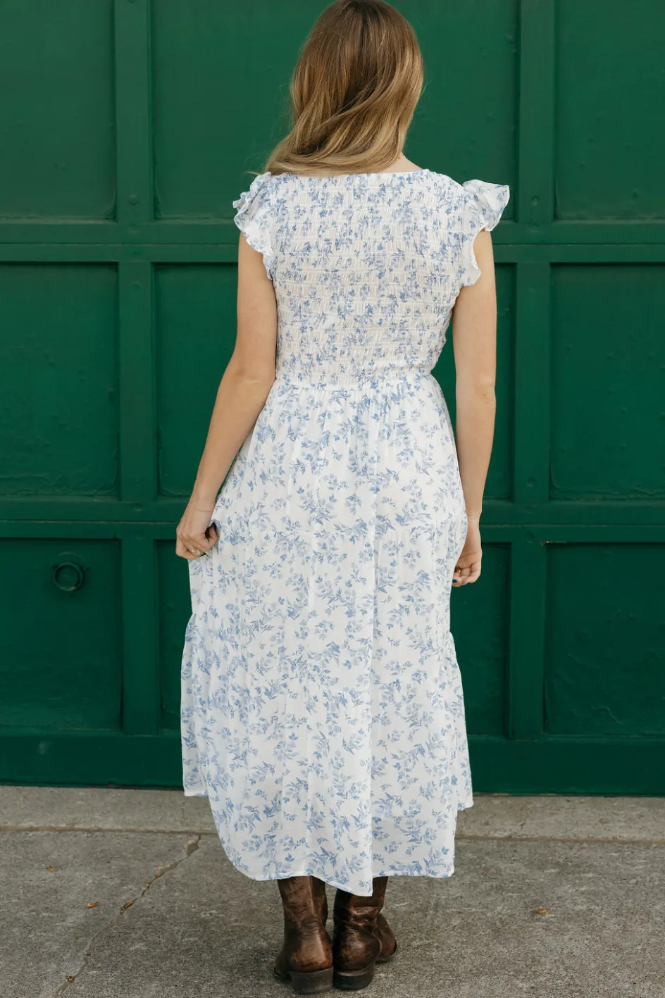 Mine and E&M Briana Dress- Floral Blue Fashion