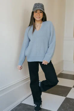 Dongguan Huoyoung Apparel Co Britton Sweater-Powder Blue Outlet