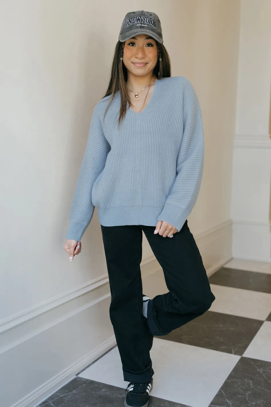 Dongguan Huoyoung Apparel Co Britton Sweater-Powder Blue Outlet