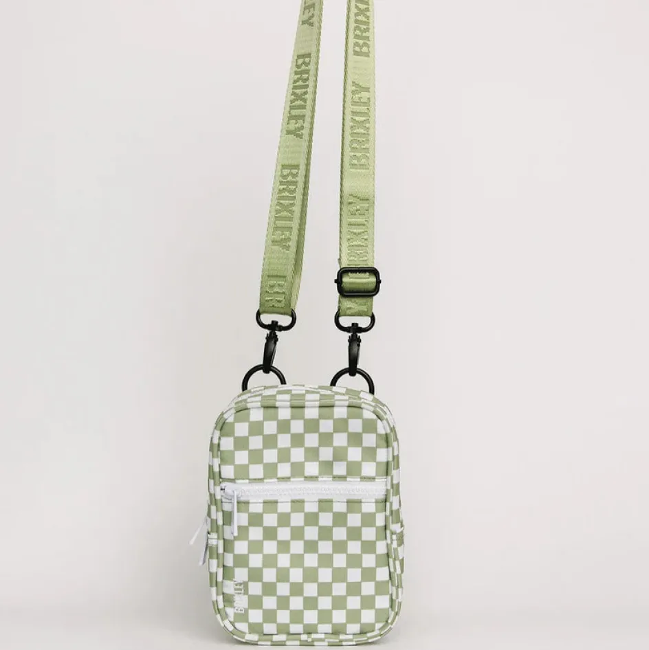 Brixley Crossbody Sling-Green Checkered GreenCheckered Fashion