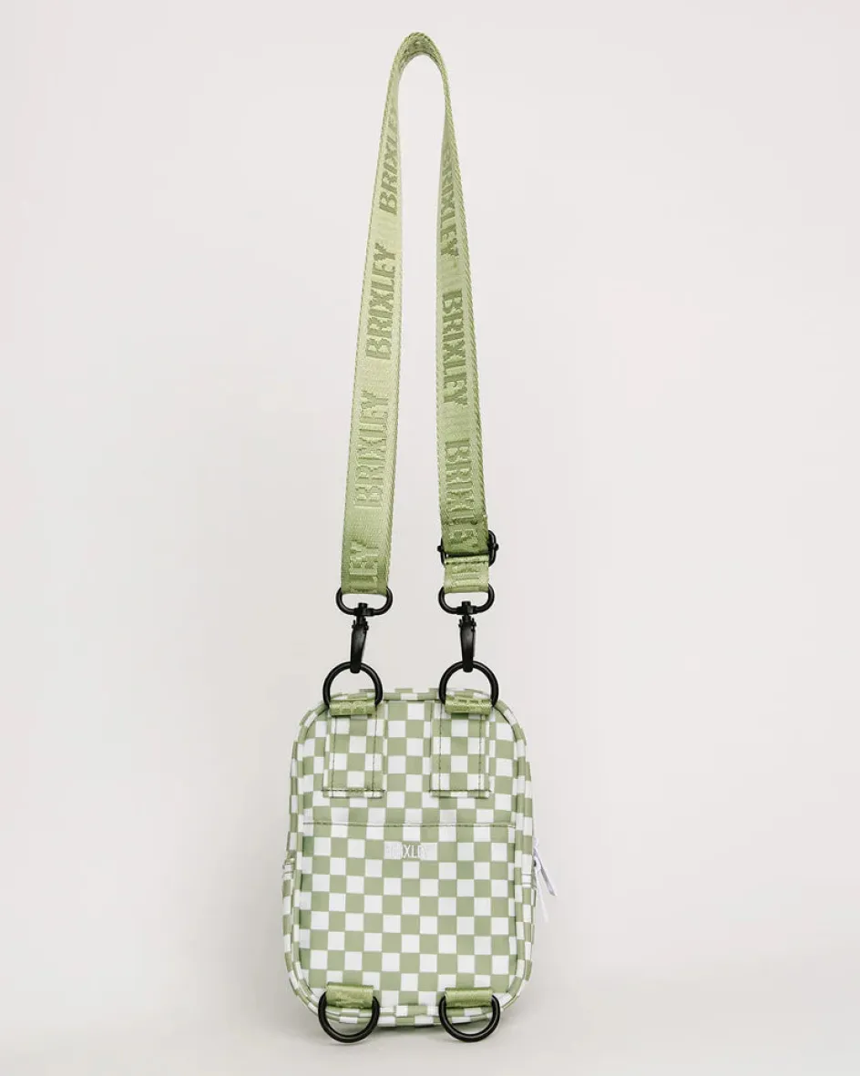 Brixley Crossbody Sling-Green Checkered GreenCheckered Fashion