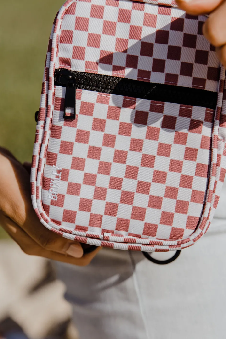 Brixley Crossbody Sling-Pink Checkmate Best