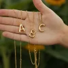 Ali Express Bubble Initial Necklace-Gold Fashion