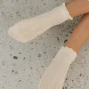 Faire Cable Knit Twist Socks- Khaki New