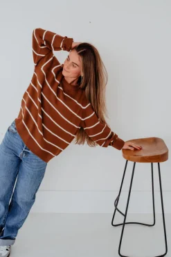 Dongguan Huoyoung Apparel Co Caitie Sweater-/Ivory Brown Sale
