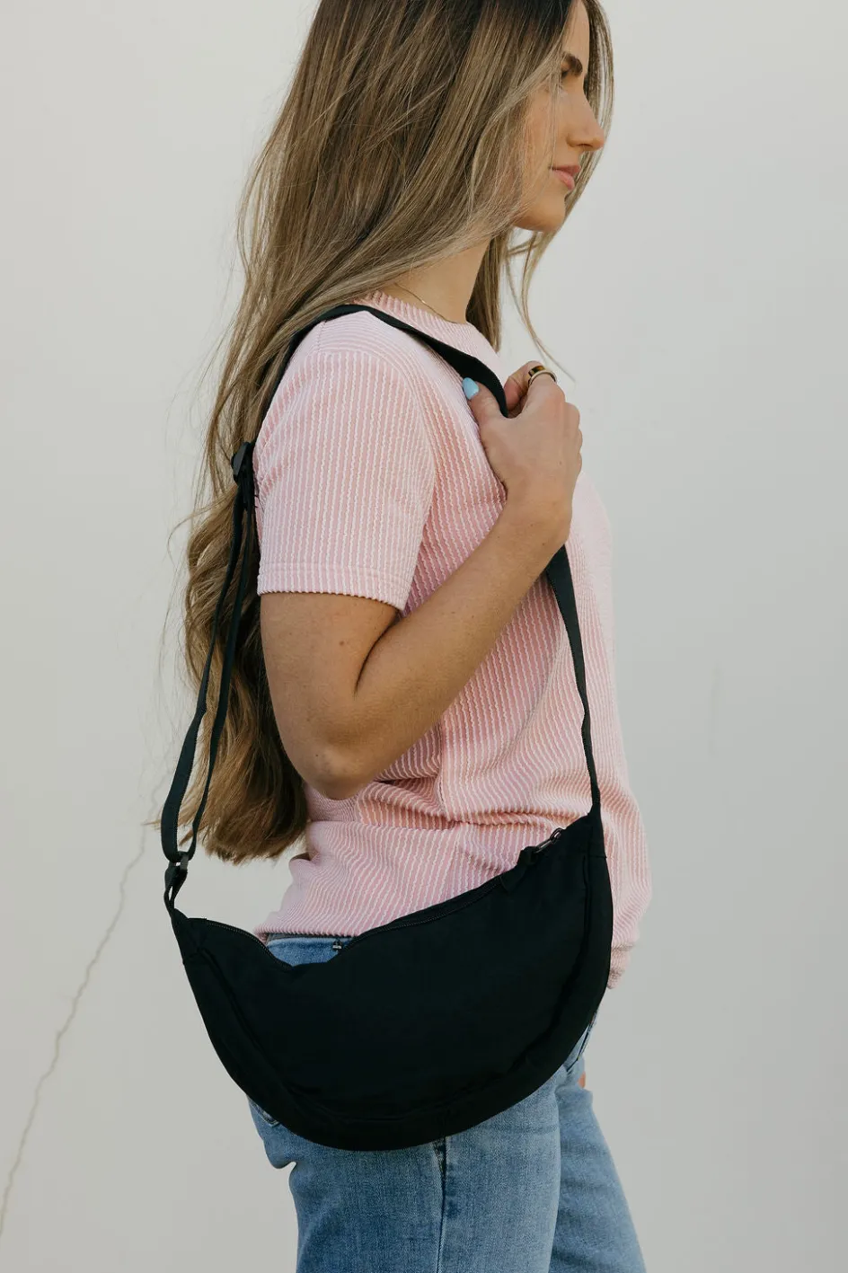 Faire Cara Crescent Bag Black New