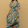 Dongguan Huoyoung Apparel Co Caribbean Dress- Multi Blue Sale
