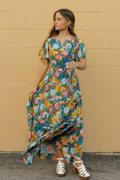 Dongguan Huoyoung Apparel Co Caribbean Dress- Multi Blue Sale