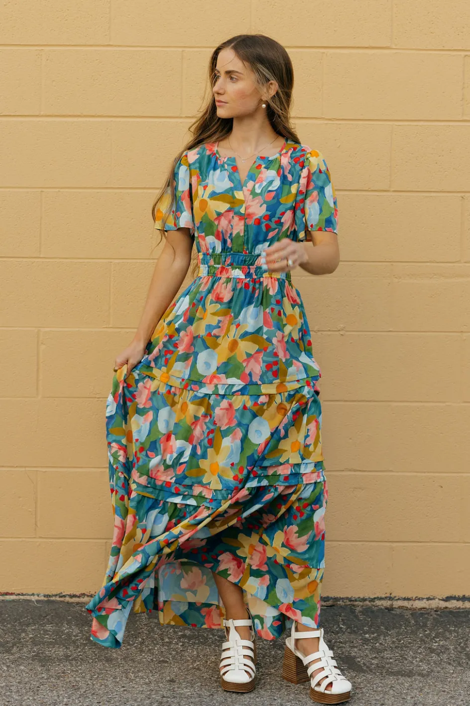Dongguan Huoyoung Apparel Co Caribbean Dress- Multi Blue Sale