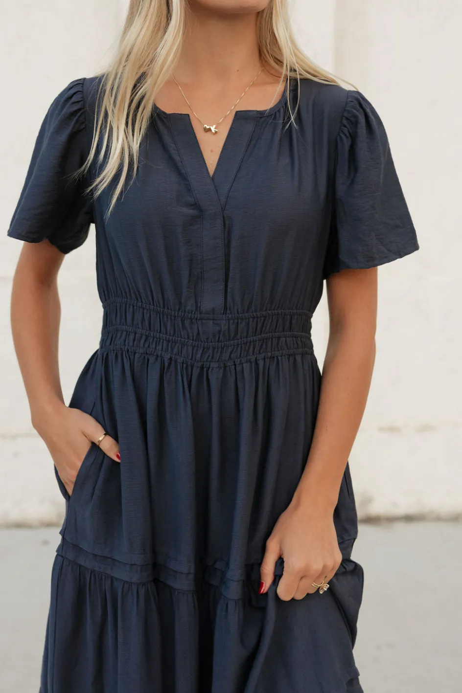 Dongguan Huoyoung Apparel Co Caribbean Dress-Navy Blue Best