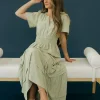 Dongguan Huoyoung Apparel Co Caribbean Dress-Sage Green Discount