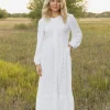 Tea N Rose Caroline Dress- White Online