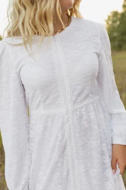 Tea N Rose Caroline Dress- White Online