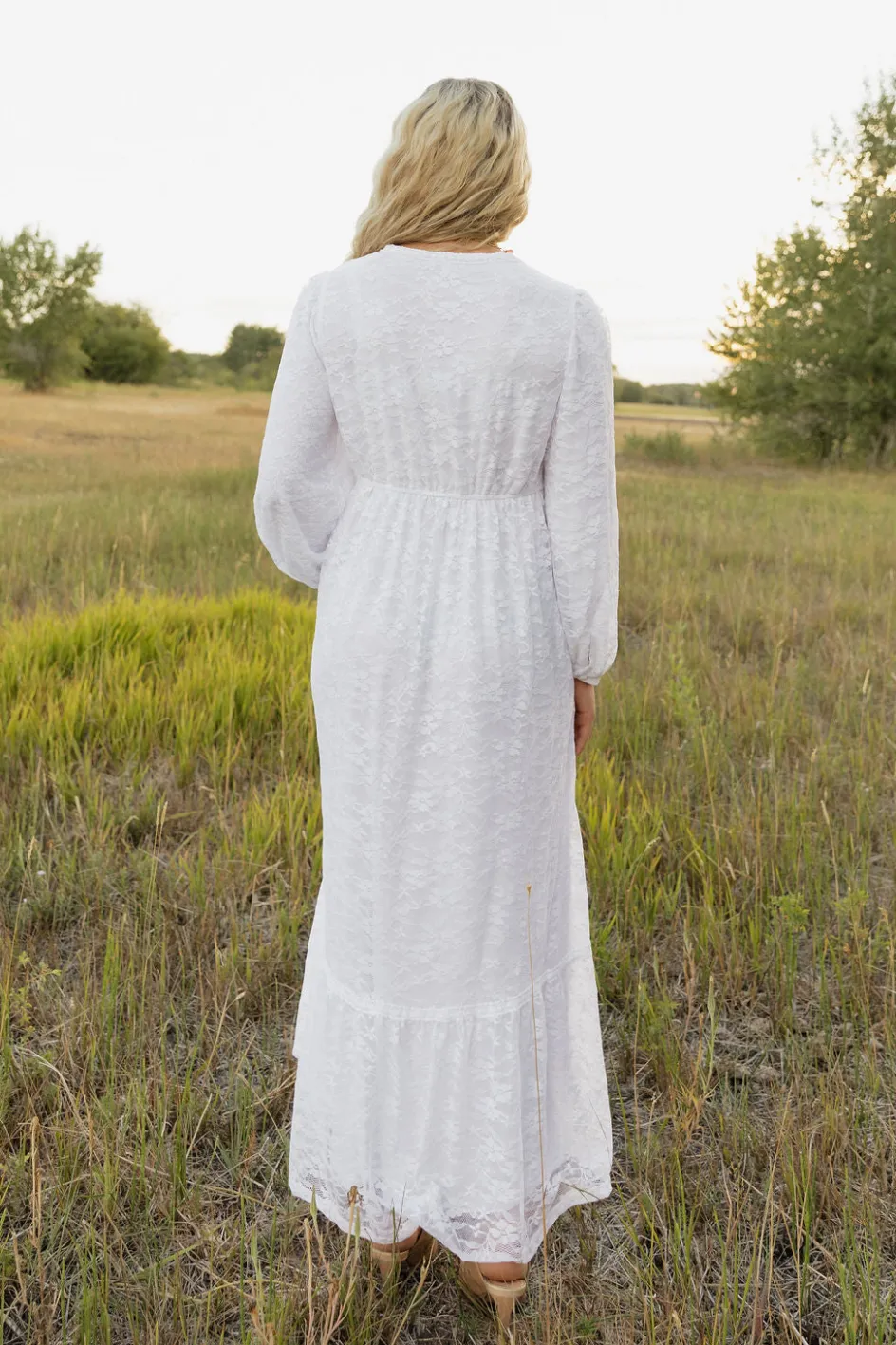 Tea N Rose Caroline Dress- White Online