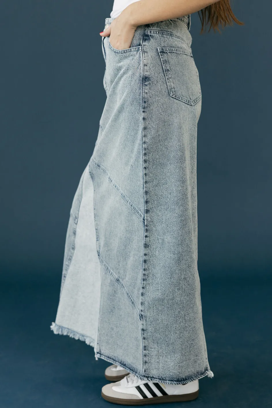 Cloud Ten Cayden Skirt-Medium Blue Discount