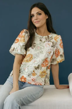 Skies Are Blue Cece Top-Sage Multi Green Discount