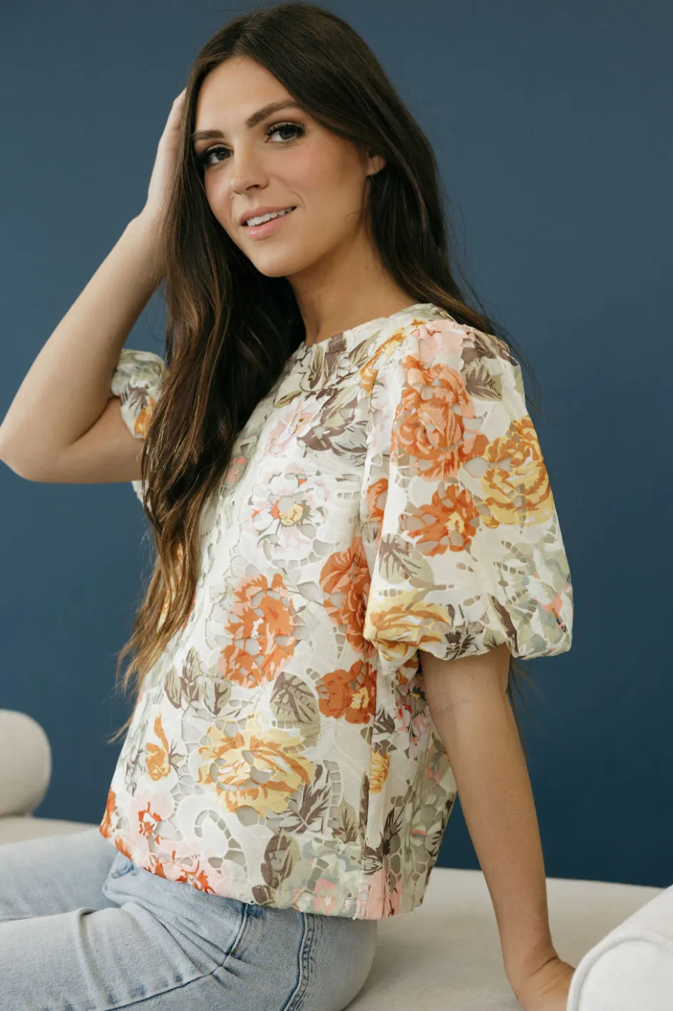 Skies Are Blue Cece Top-Sage Multi Green Discount