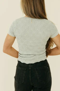 Hem & Thread Chelsey Top-Sage Green Clearance