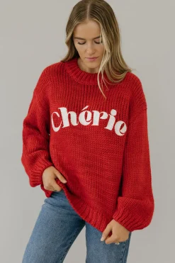 Polagram Cherie Sweater- Red Best