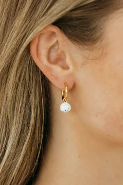 Ali Express Chiara Earrings- Ivory/Blue Fashion